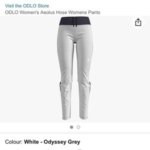 Odlo Aeolus Wind Pant, White/gray, Size M